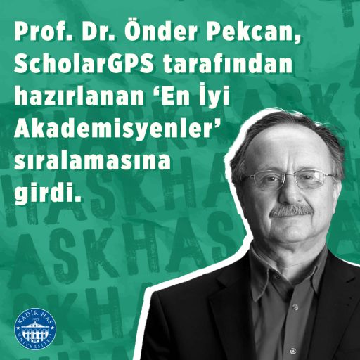 Prof. Dr. Önder Pekcan is among the ‘Best Academicians’